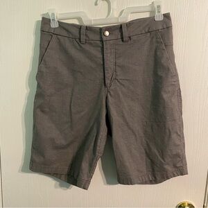 LULULEMON Grey Flat Front Chino Shorts in Grey Size 32